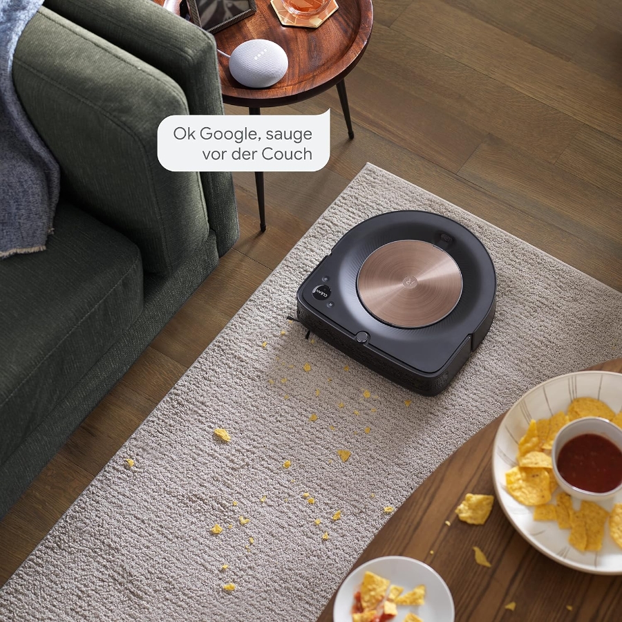 iRobot Roomba S9+ inklusive Absaugstation Staubsauger-Roboter  PerfectEdge®-Technologie mit Eckenbürste und breiteren 