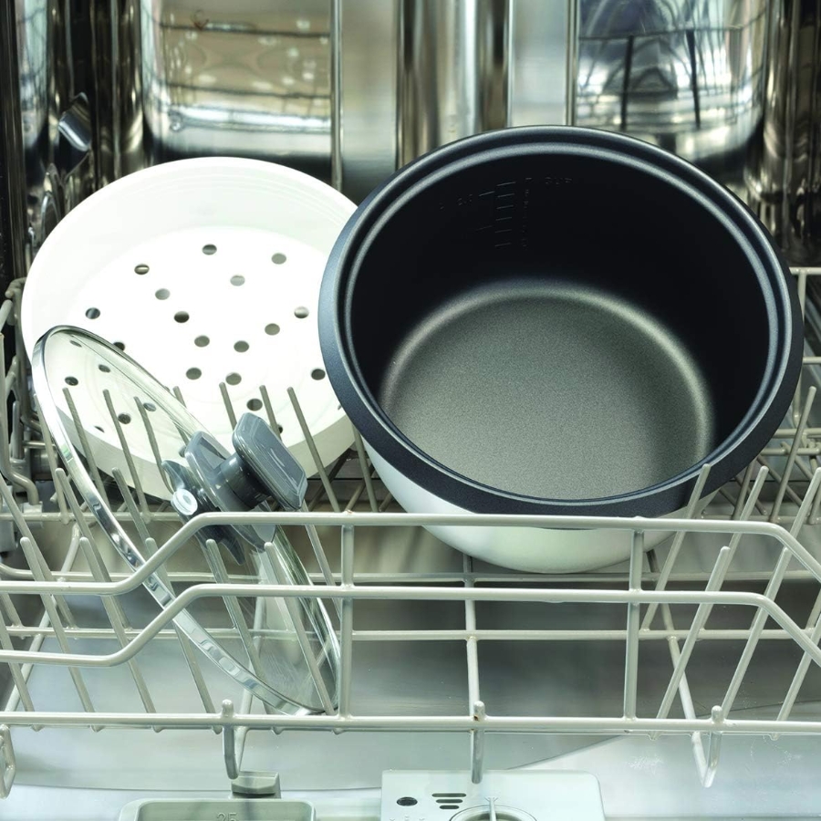 Russell Hobbs 27030-56 RH Medium Reiskocher inkl. Dampfgarer -Einsatz antihaftbeschichteter Gartopf, Reislöffel & Messbecher, 