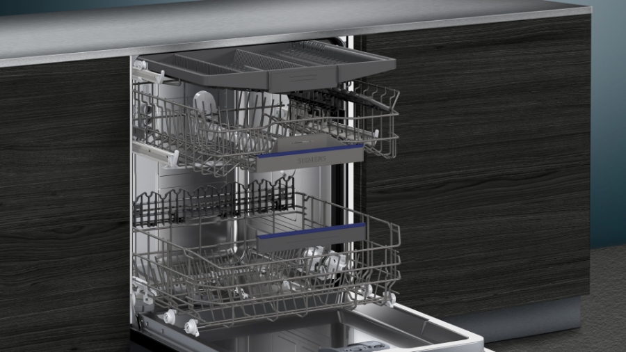 Siemens SX73EX02CE Geschirrspüler Einbau vollintegriert 60 cm XXL varioScharnier (IKEA KÜCHE) mit Besteckschublade
