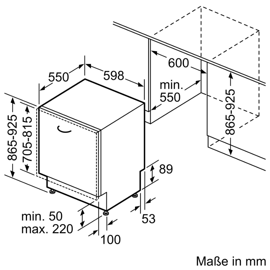 Siemens SX73EX02CE Geschirrspüler Einbau vollintegriert 60 cm XXL varioScharnier (IKEA KÜCHE) mit Besteckschublade