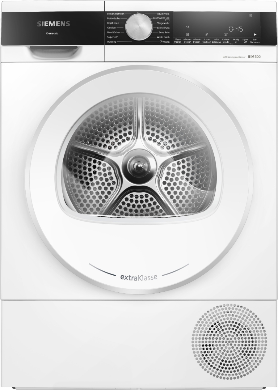 Siemens Extraklasse WQ45G2D90 iQ500 Wärmepumpen-Trockner 9 kg A+++ Selbstreinigender Kondensator