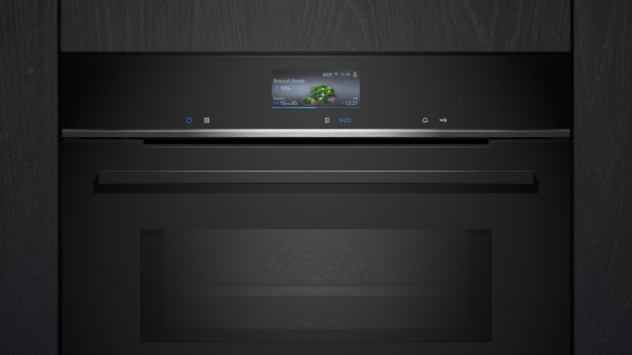 Siemens HM736GAB1 iQ700 Einbau-Backofen mit Mikrowellenfunktion  60 x 60 cm, Schwarz