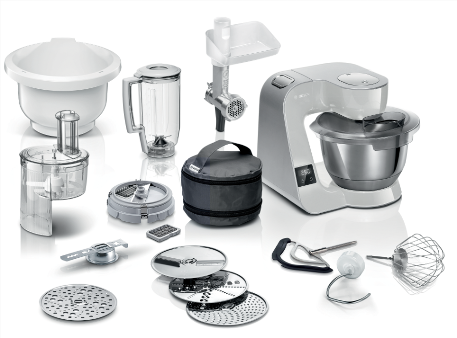 Bosch MUM5XL72 Küchenmaschine mit Waage 1000 W, Grau/silber 
