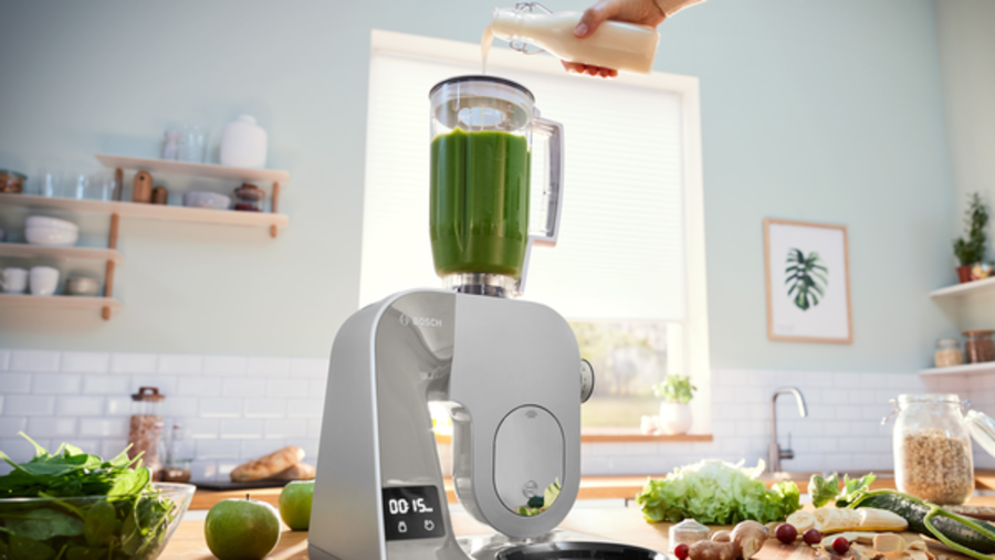Bosch MUM5XL72 Küchenmaschine mit Waage 1000 W, Grau/silber 