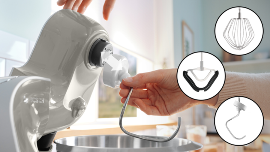 Bosch MUM5XL72 Küchenmaschine mit Waage 1000 W, Grau/silber 