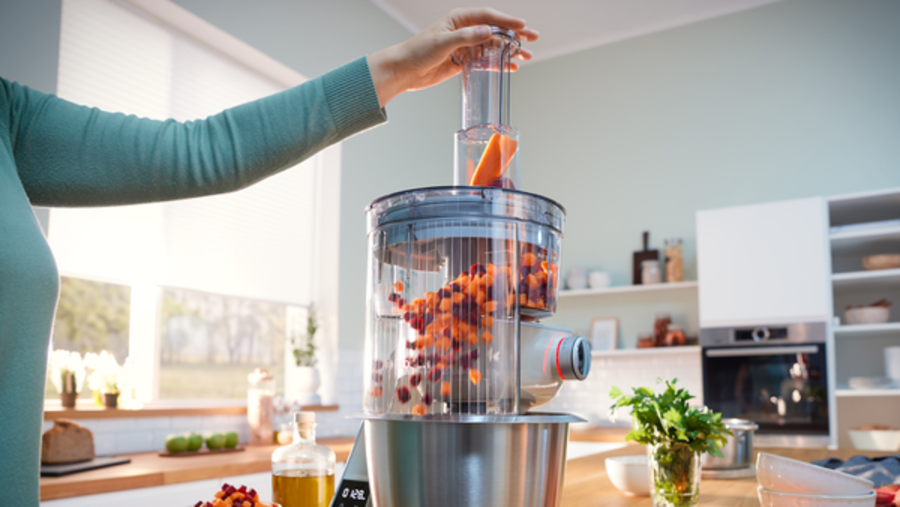 Bosch MUM5XL72 Küchenmaschine mit Waage 1000 W, Grau/silber 