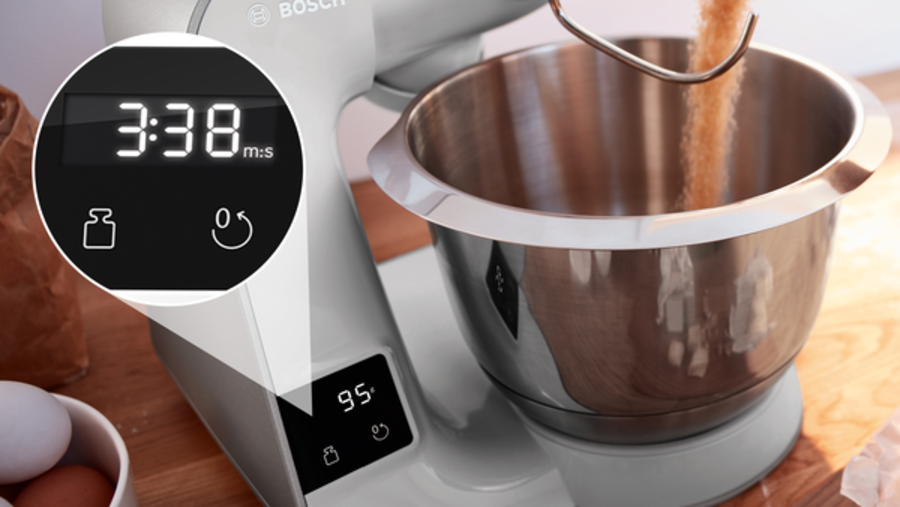 Bosch MUM5XL72 Küchenmaschine mit Waage 1000 W, Grau/silber 