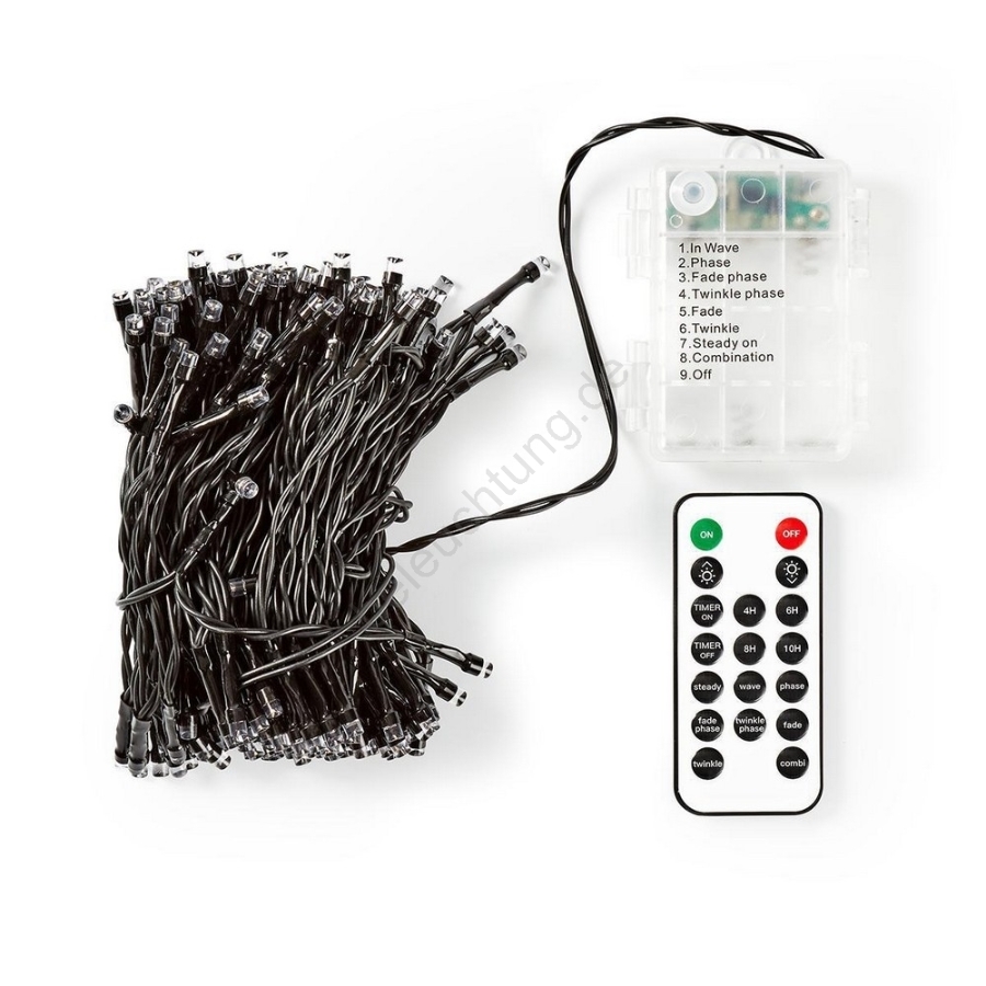 S.I.A LED Dimmbare Weihnachtskette für Außen 200xLED 3xAA IP44 + FB