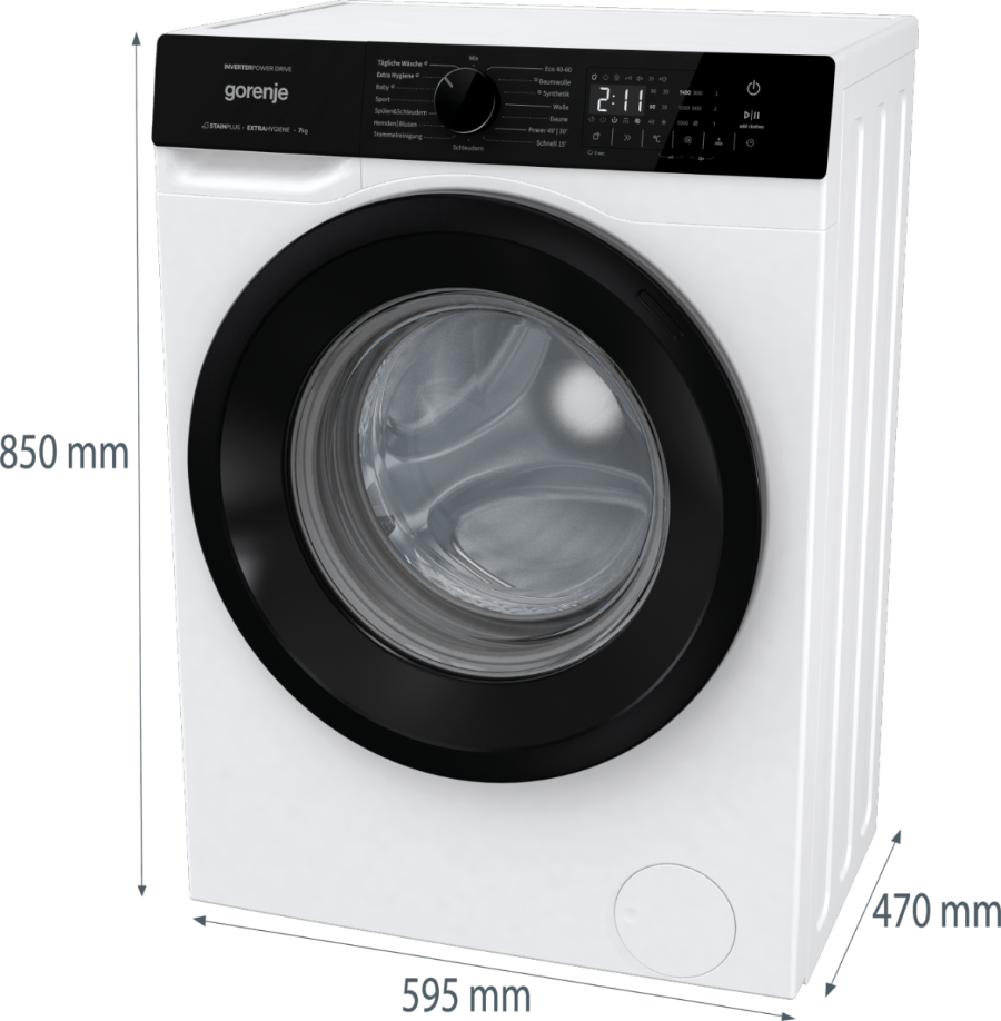 Gorenje WNHA74SAPS/AT Waschmaschine 7kg 1400 U/min Inverter PowerDrive Motor