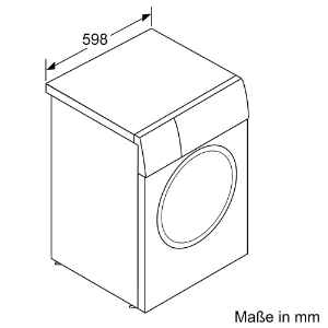 Bosch WGB244A40 Waschmaschine Stand 9kg, 1400U/min weiß/schwarz,i-DOS mit Waschmittelscan