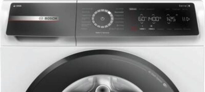 Bosch WGB244A40 Waschmaschine Stand 9kg, 1400U/min weiß/schwarz,i-DOS mit Waschmittelscan