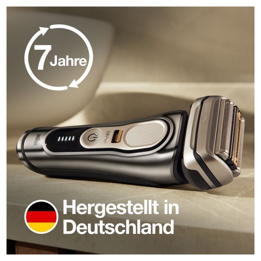 Braun Personal Care Series 9 Pro 9496cc Wet&Dry Elektrorasierer für Herren, 4+1 Scherkopf mit ProLift Trimmer, PowerCase