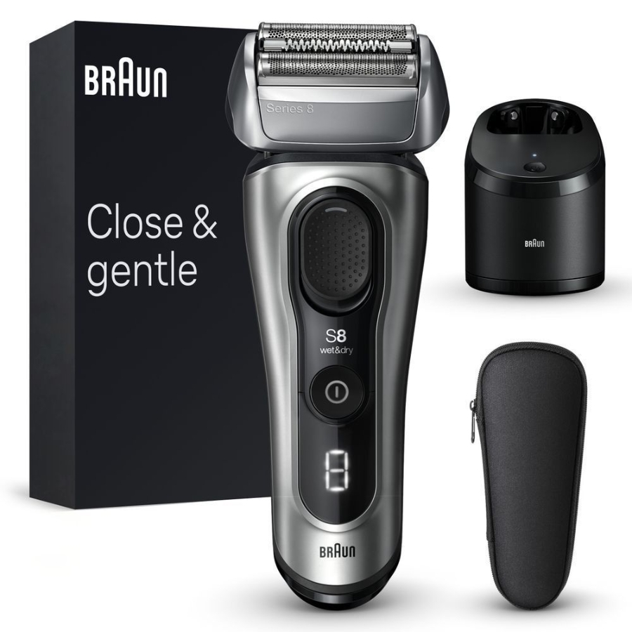 Braun Personal Care Series 8 - 8567cc System wet&dry Elektrorasierer silber, mit Reinigungsstation