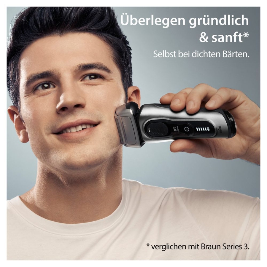Braun Personal Care Series 8 - 8567cc System wet&dry Elektrorasierer silber, mit Reinigungsstation