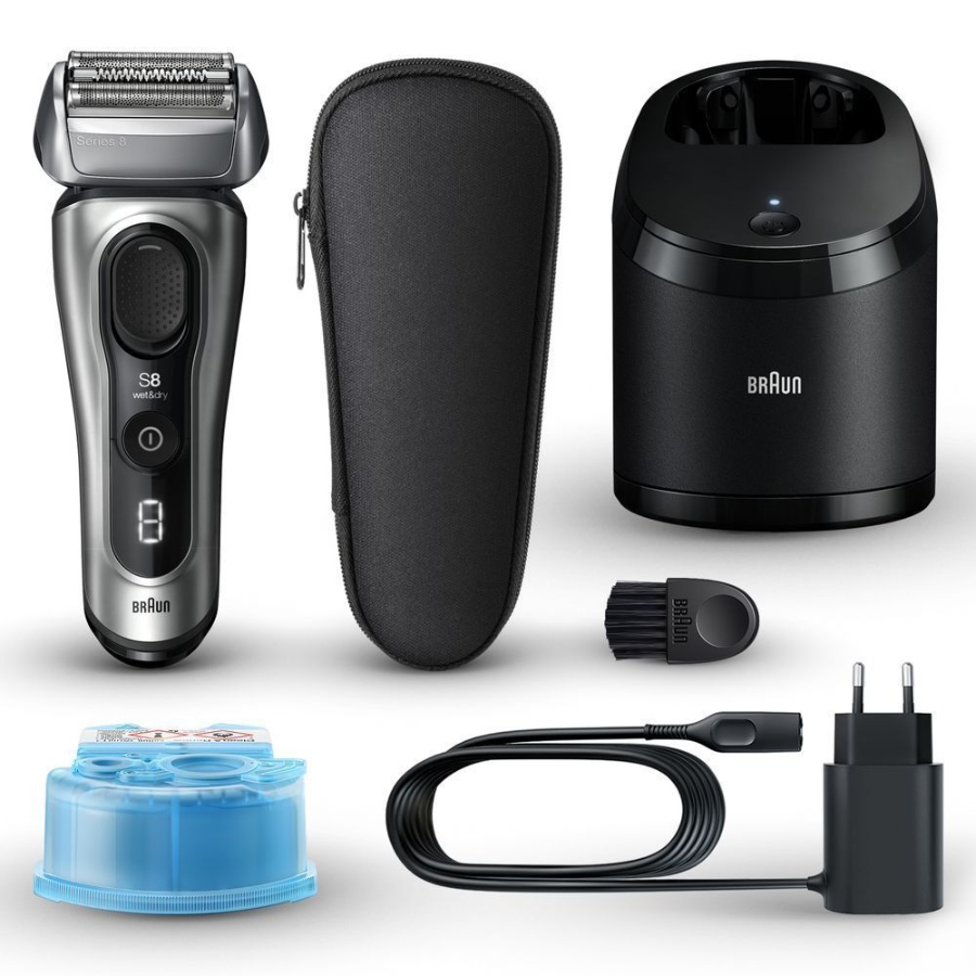 Braun Personal Care Series 8 - 8567cc System wet&dry Elektrorasierer silber, mit Reinigungsstation