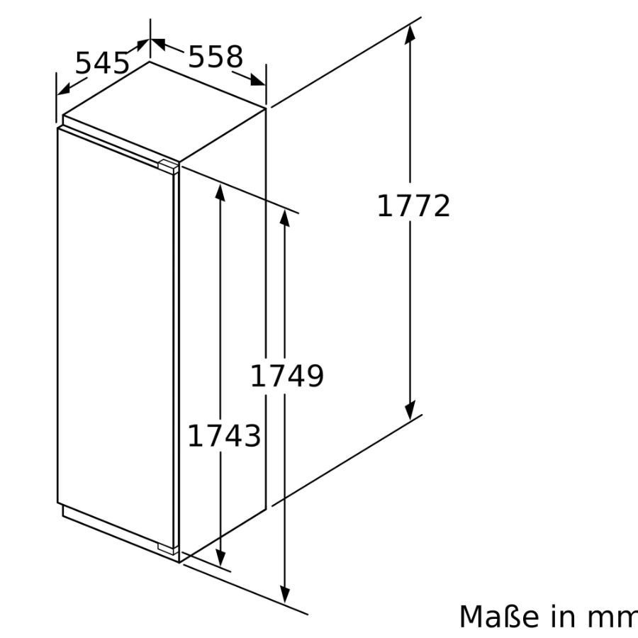 Siemens GI81NACE0 iQ500 Gefrierschrank Einbau 177.2 x 55.8 cm, Flachscharnier