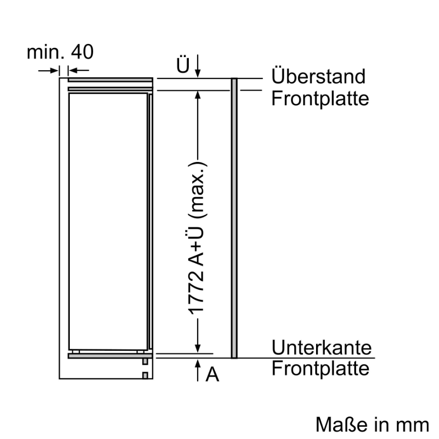 Siemens GI81NACE0 iQ500 Gefrierschrank Einbau 177.2 x 55.8 cm, Flachscharnier