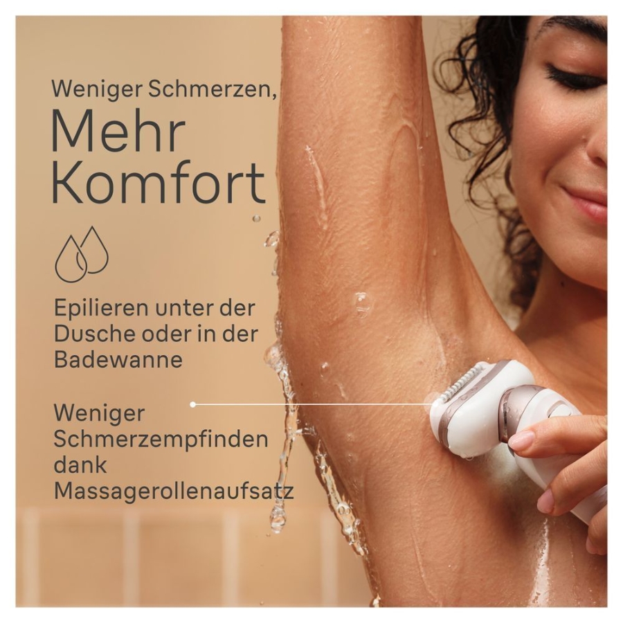 Braun Personal Care Silk-épil 9-360 3D Flex Epilierer  für eine einfache Haarentfernung, Weiß/Rosa Titan