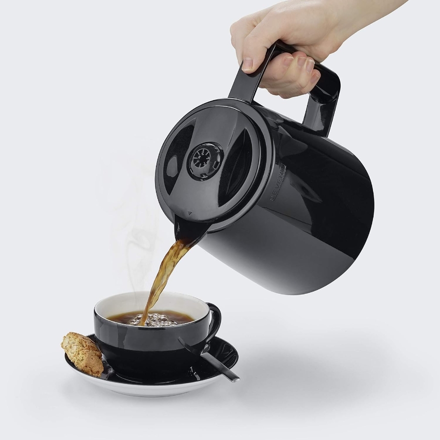 Severin KA9307 Kaffeeautomat, 2x Thermokanne, 1000 W, 8 Tassen schwarz