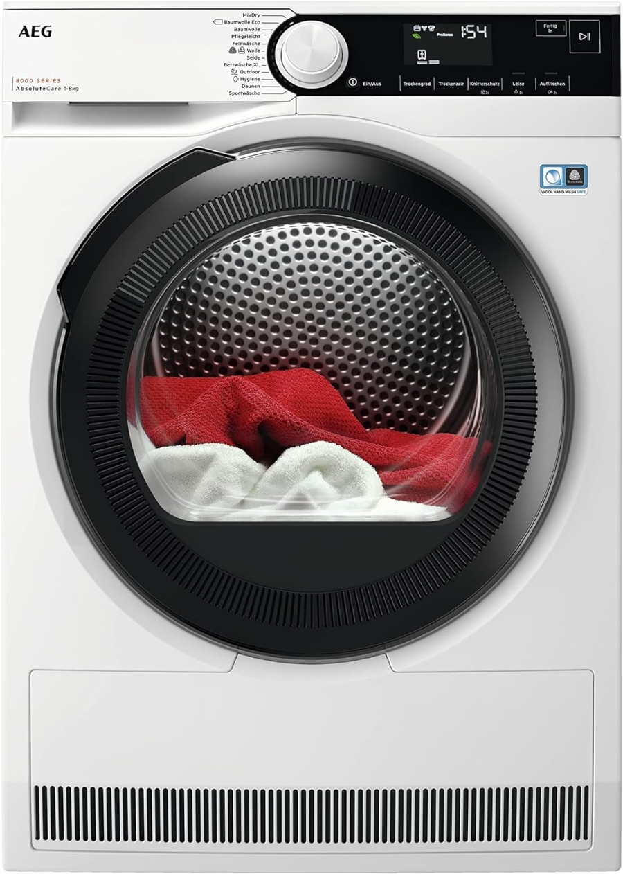 AEG TR8T70680 LAVATHERM Wärmepumpentrockner mit AbsoluteCare® Testsieger der Stiftung Warentest 8kg A+++