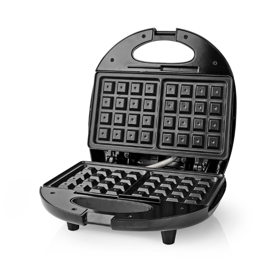 Nedis KAWP200BK Waffeleisen  Aluminium / Kunststoff Belgien Waffeln | 22 x 12 cm | 750 W 