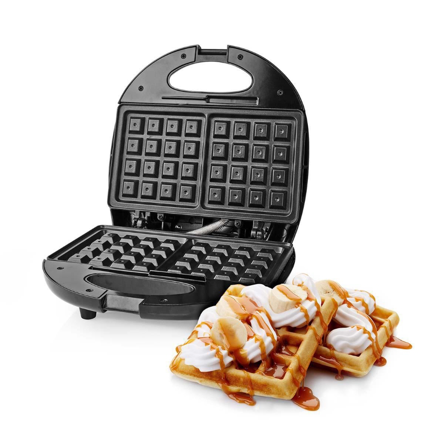 Nedis KAWP200BK Waffeleisen  Aluminium / Kunststoff Belgien Waffeln | 22 x 12 cm | 750 W 