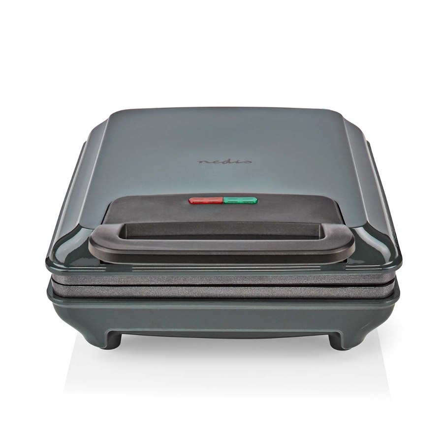Nedis KAWP210FBK Waffeleisen ABS / Aluminium Belgien Waffeln | 22 x 12.5 cm | 1200 W