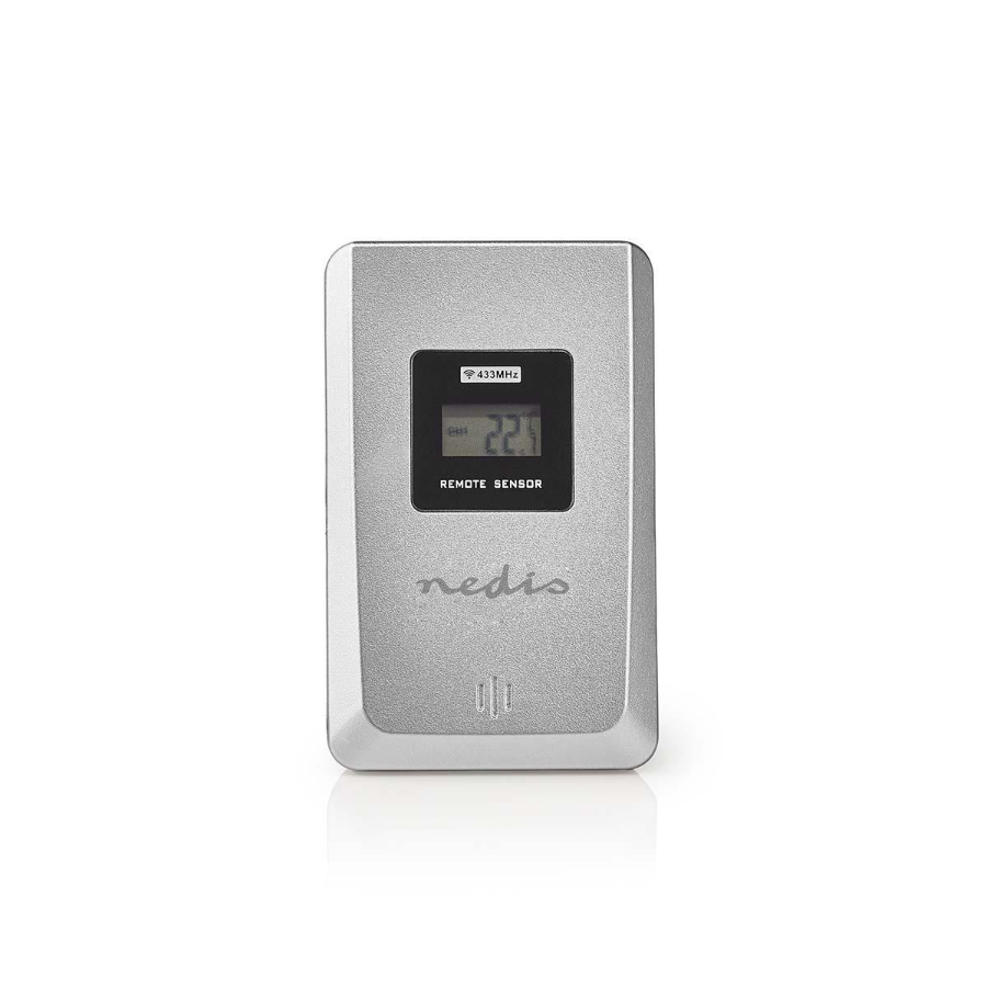 Nedis WEST201GY Wetterstation Innen- und Aussenbereich  ,Inklusive schnurloser Wettersensor,Weckerfunktion