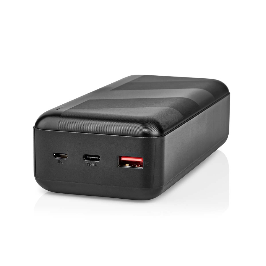 Nedis UPBK65W30000BK Powerbank 32000 mAh Lithium-Polymer 2.4 / 3.0 / 3.25 A |Anzahl der Ausgänge: 2| 