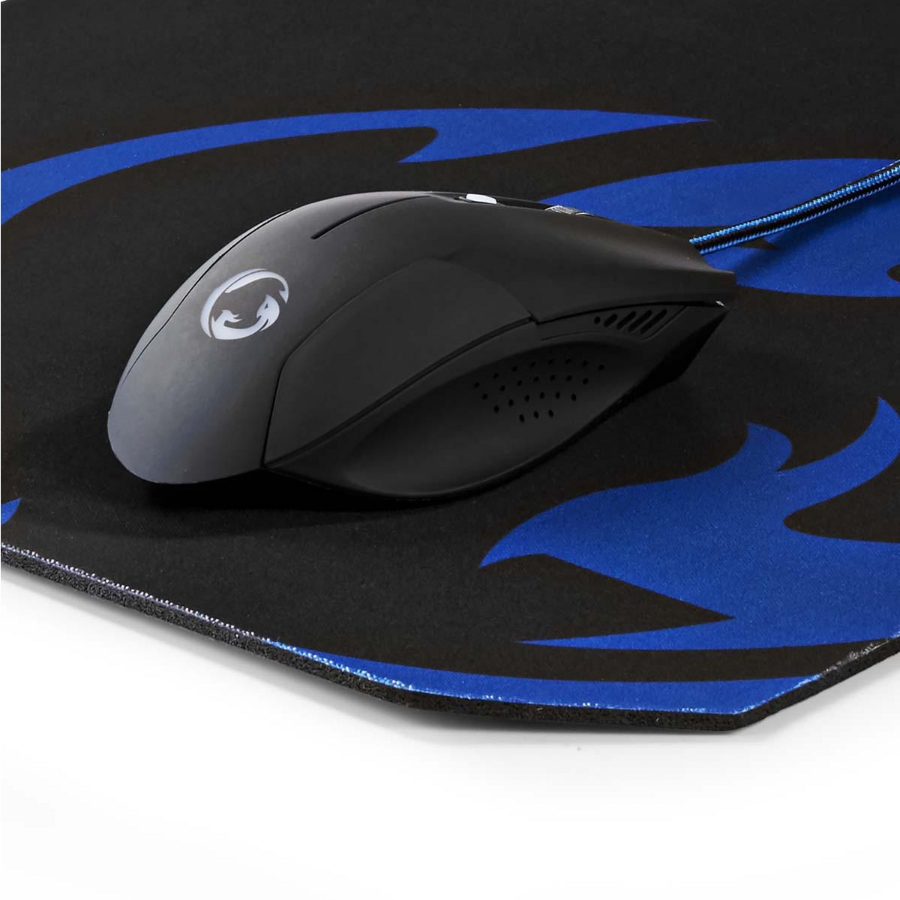 Nedis GMMP100BK Gaming Mouse & Mouse Pad Set Verdrahtet | 800 / 1200 / 1600 dpi | Einstellbar DPI