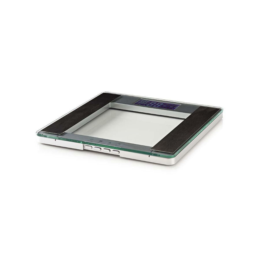 Nedis PESC120DCT Personenwaage Digital | Silber Gehärtetes Glas | Max. Wiegekapazität: 180 kg 