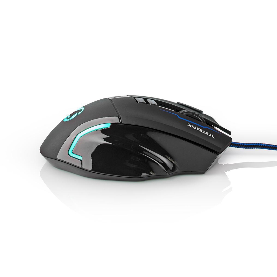 Nedis GMWD300BK Gaming Mouse 1.50 m | LED Verdrahtet | 800 / 1600 / 2400 / 4000 dpi | Einstellbar DPI 