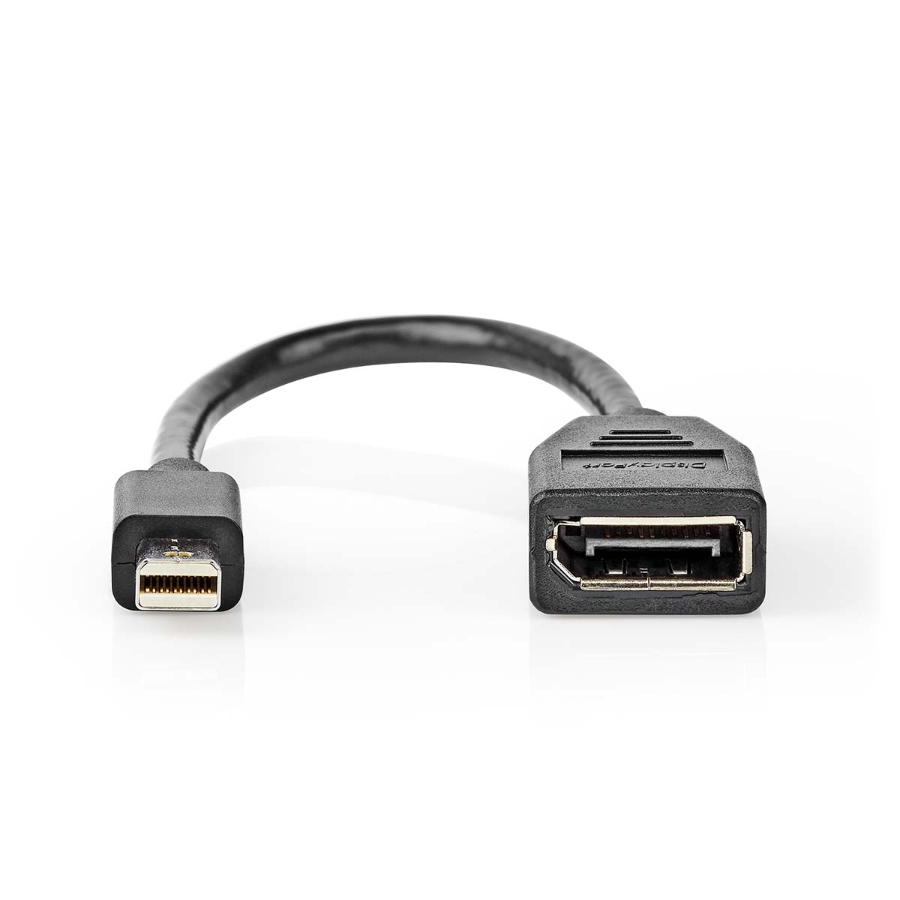 Nedis CCGB37454BK02 Mini Displayport-Kabel(Adapter) DisplayPort 1.4 |Mini DisplayPort Stecker|DisplayPort Buchse