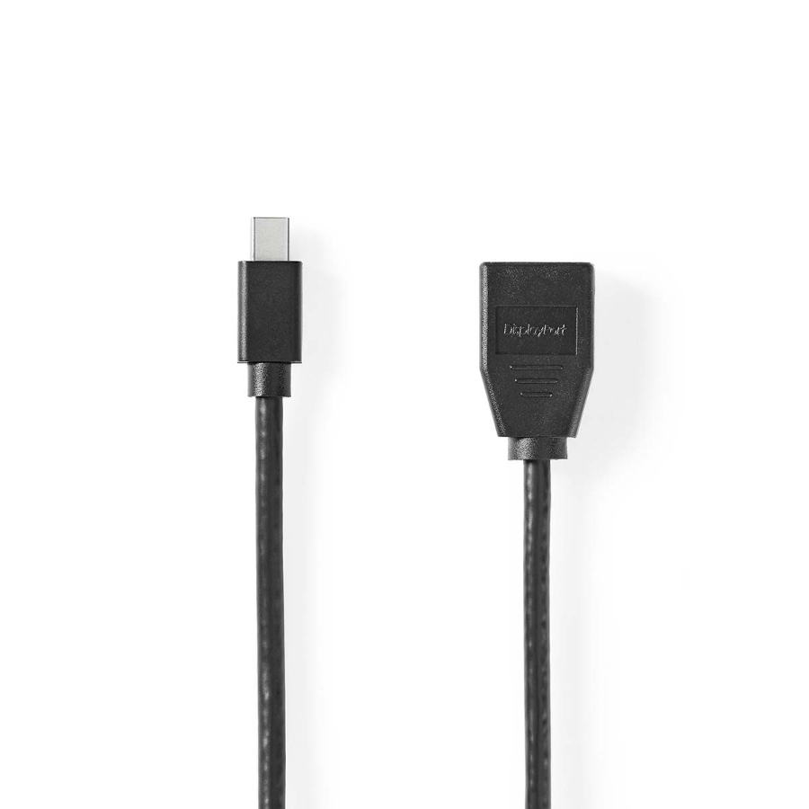Nedis CCGB37454BK02 Mini Displayport-Kabel(Adapter) DisplayPort 1.4 |Mini DisplayPort Stecker|DisplayPort Buchse