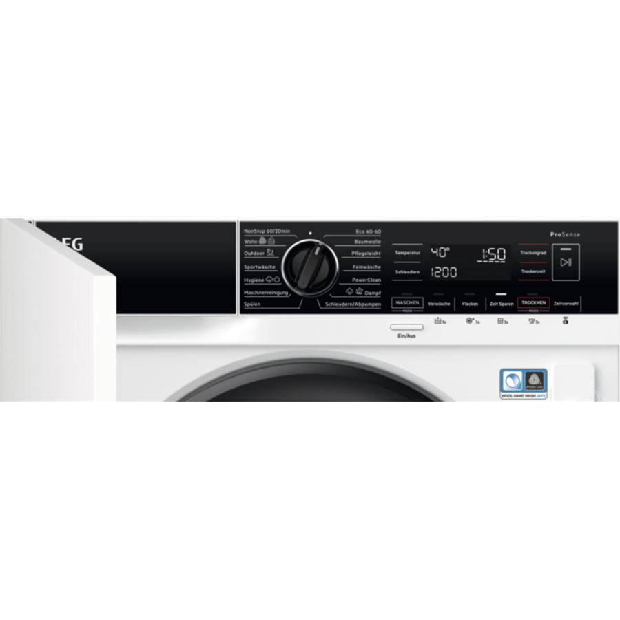 AEG LWR8WI7680 8000 PowerCare WiFi  Waschtrockner Einbau 8kg/4kg