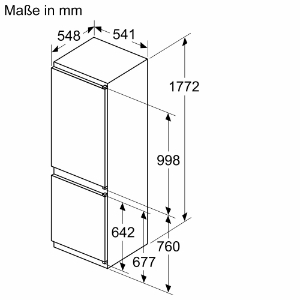 Bosch KIN86NSE0 Kühl- Gefrierkombination mit Gefrierbereich unten 177.2 x 54.1 cm, Schleppscharnier,NoFrost 