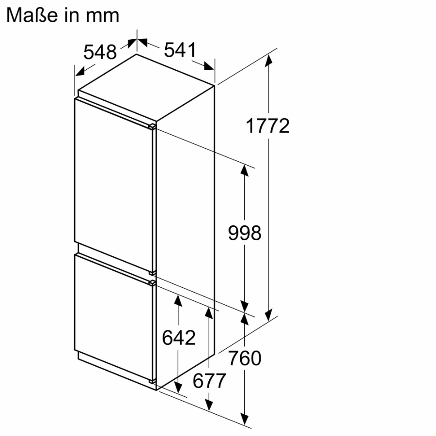 Bosch KIN86NSE0 Kühl- Gefrierkombination mit Gefrierbereich unten 177.2 x 54.1 cm, Schleppscharnier,NoFrost 
