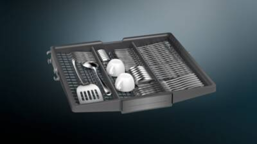 Siemens SN65ZX12CE Geschirrspüler Einbau vollintegriert 60 cm mit Besteckschublade,HomeConnect,TimeLight