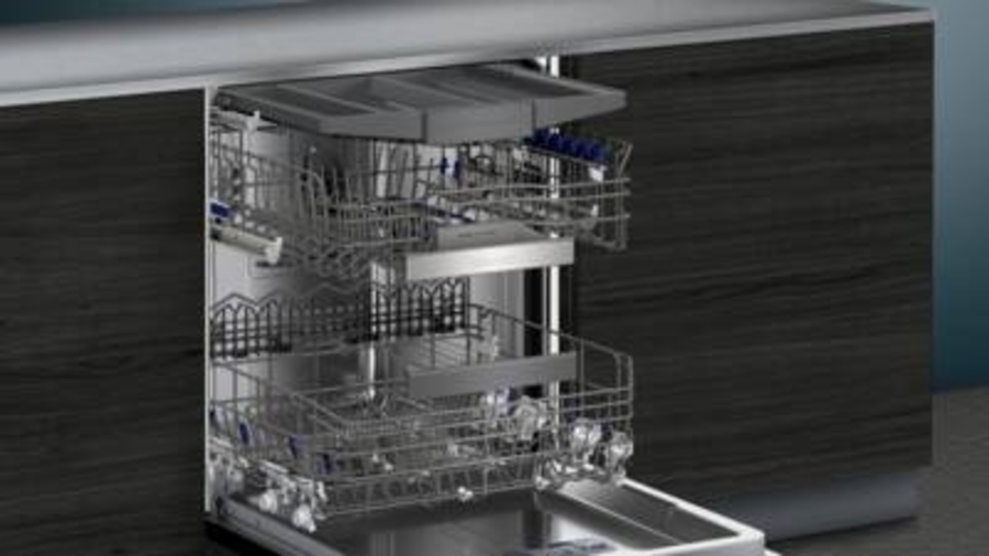 Siemens SN65ZX12CE Geschirrspüler Einbau vollintegriert 60 cm mit Besteckschublade,HomeConnect,TimeLight