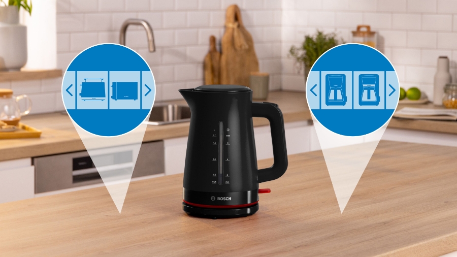 Bosch TWK3M123 MyMoment Wasserkocher 1.7 l, Schwarz 