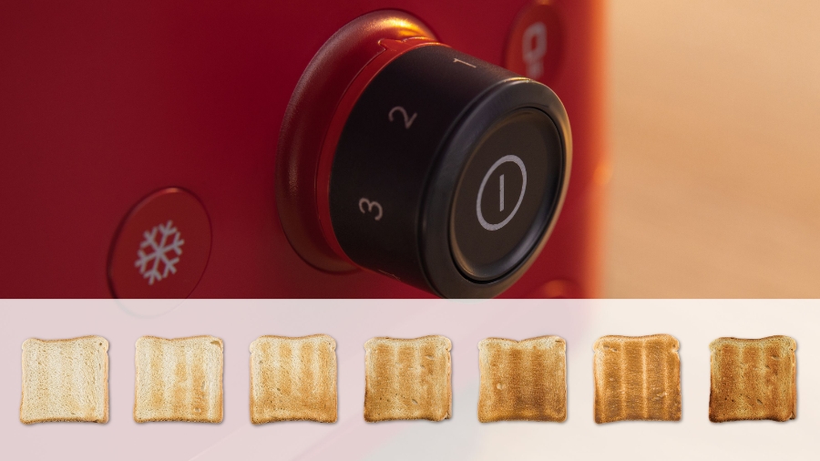 Bosch TAT3M124 Kompakt Toaster, MyMoment, Rot 