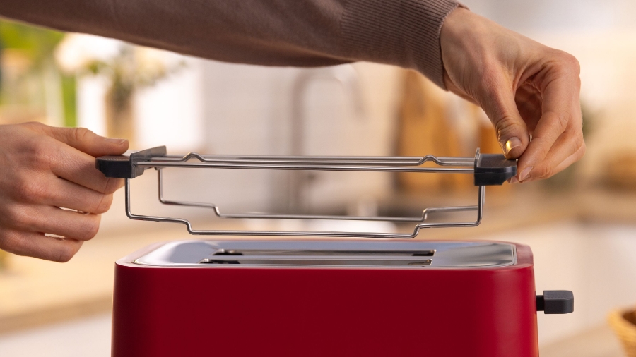 Bosch TAT3M124 Kompakt Toaster, MyMoment, Rot 