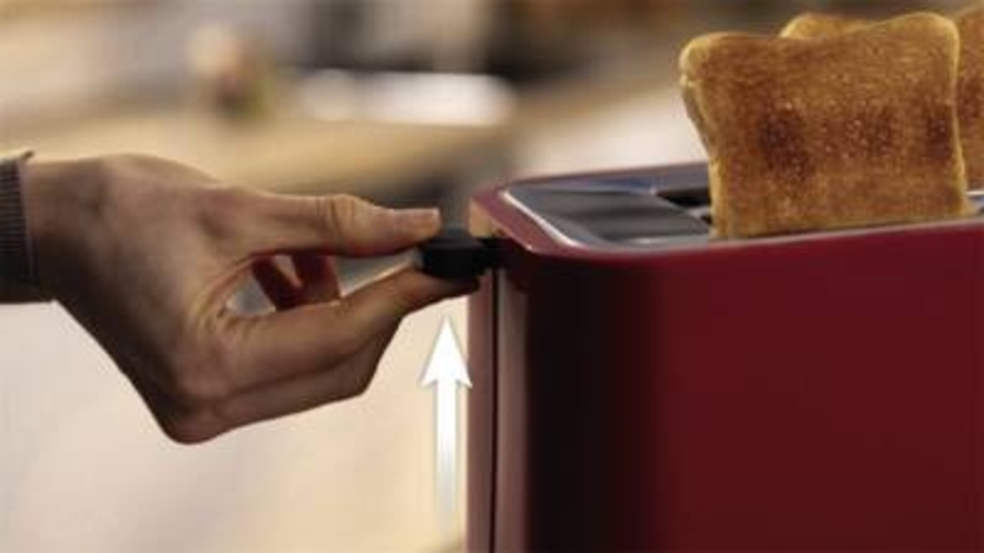 Bosch TAT3M124 Kompakt Toaster, MyMoment, Rot 