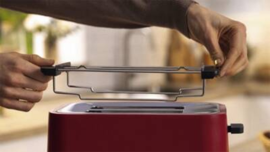Bosch TAT3M124 Kompakt Toaster, MyMoment, Rot 