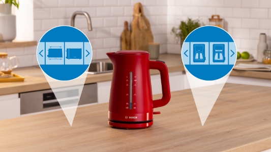 Bosch TWK3M124 MyMoment Wasserkocher 1.7 l, Rot 