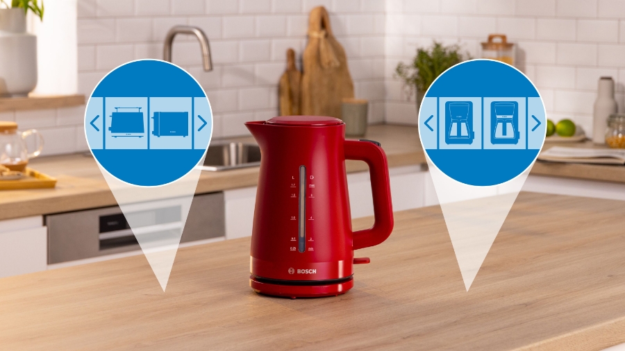 Bosch TWK3M124 MyMoment Wasserkocher 1.7 l, Rot 