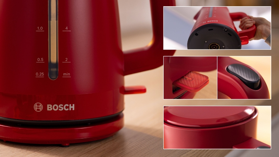 Bosch TWK3M124 MyMoment Wasserkocher 1.7 l, Rot 