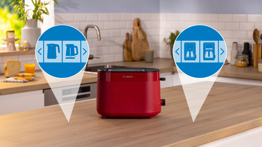 Bosch TAT2M124 MyMoment Kompakt Toaster,Rot 
