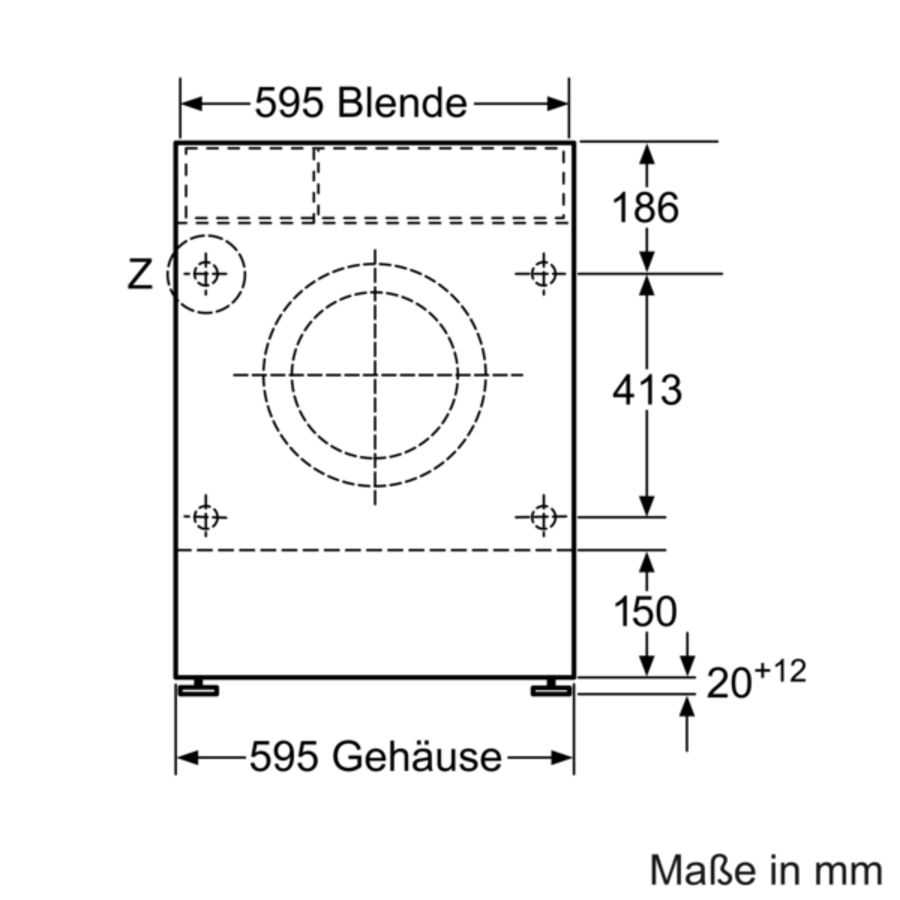 Siemens WK14D543 iQ500, Einbau-Waschtrockner, 7/4 kg 