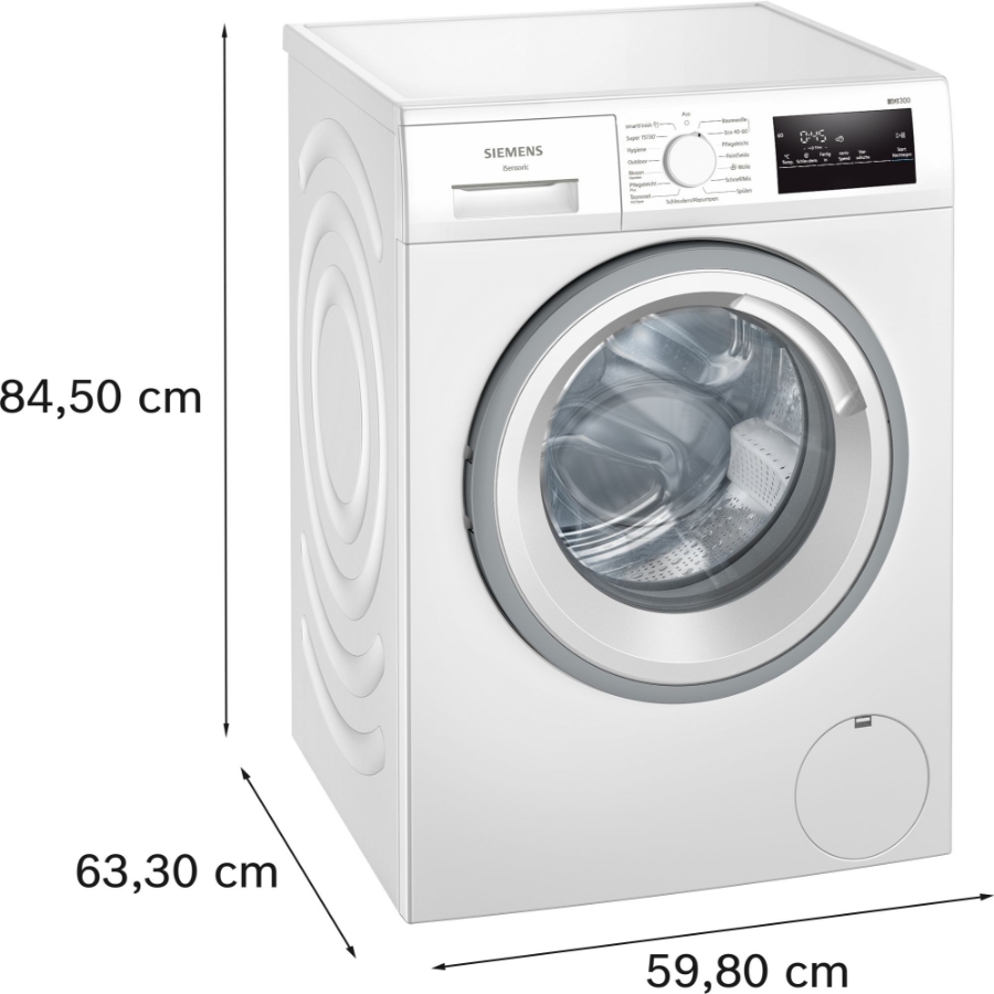 Siemens WM14N127 iQ300, Waschmaschine, Frontlader, 8 kg, 1400 U/min. 